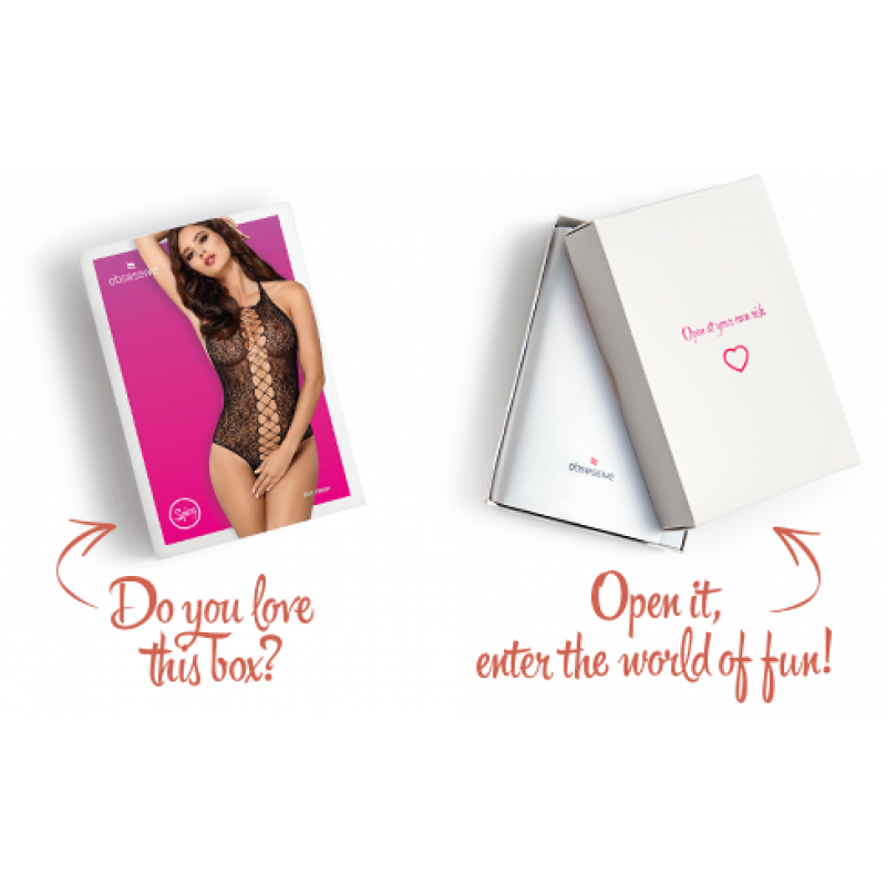 Бодістокінг Obsessive B113: модель халтер, що підкреслює лінію плечей та шиї