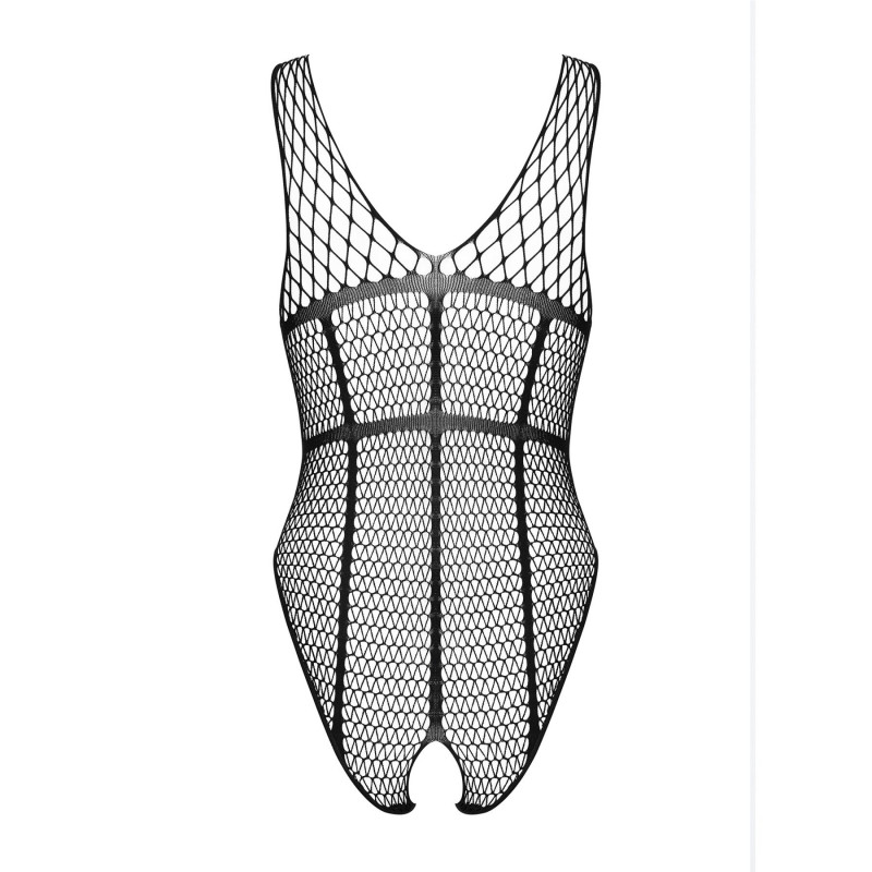 Бодістокінг Obsessive B117 сітка чорний - демонстрація на моделі