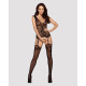 Бодістокінг Obsessive Bodystocking F221 XL/XXL: ефектний вигляд збоку, що підкреслює фігуру