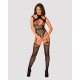 Бодістокінг Obsessive Bodystocking G327 black S/M/L, вид збоку, що підкреслює фігуру