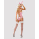 Деталі рожевого еротичного костюма Obsessive Bunny suit, L/XL: вушка