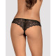 Мереживні танга Obsessive Contica crotchless thong чорні L/XL - вигляд збоку, детальне оздоблення