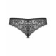 Мереживні танга Obsessive Contica crotchless thong чорні L/XL - загальний вигляд, як частина образу