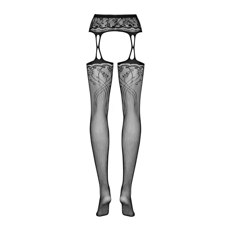 Імітація гартера на панчохах-стокінгах Obsessive Garter stockings S206 black S/M/L
