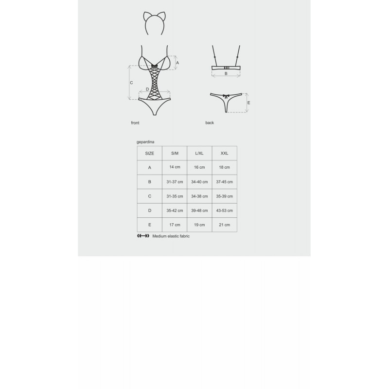 Розмір L/XL еротичного костюма Obsessive Gepardina