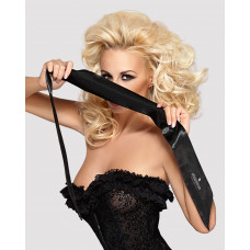 Пов'язка для очей Obsessive Blindfold атласна чорна One size — Keks-Hub