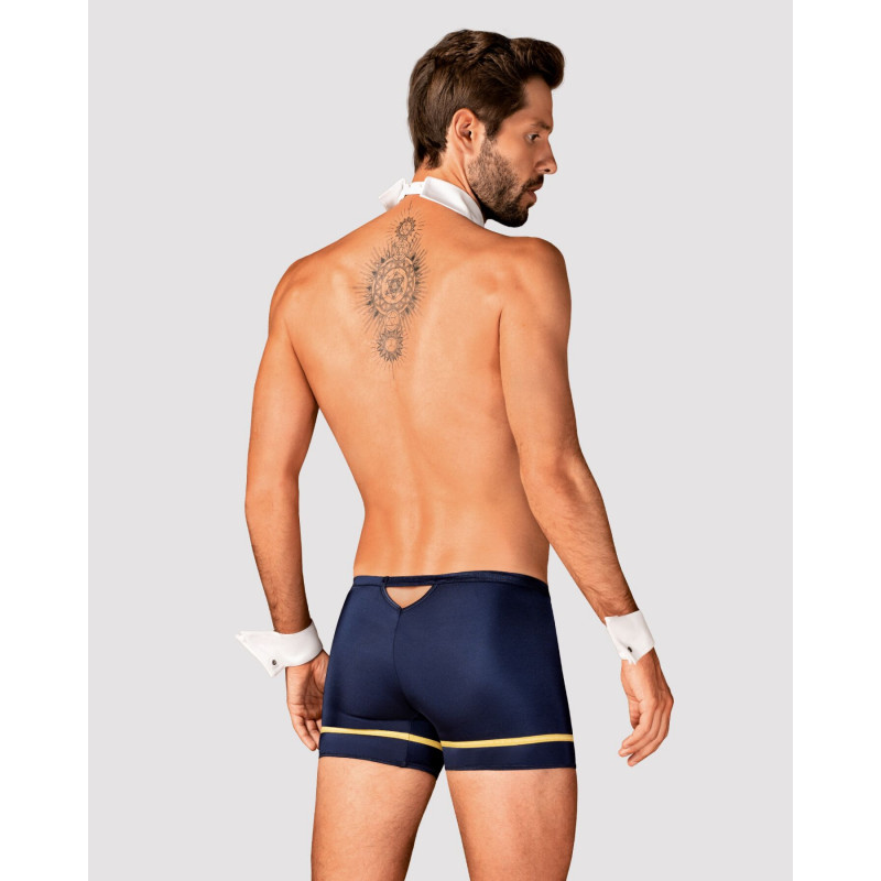 Еротичний костюм Obsessive Pilotman set L/XL - детальний вид боксерів та манжет