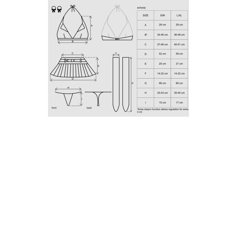 Модель у еротичному костюмі школярки Obsessive Schooly 5pcs, біло-червоний