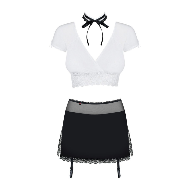 Упаковка еротичного костюма секретарки Obsessive Secretary suit 5 елементів чорний S/M – елегантне пакування