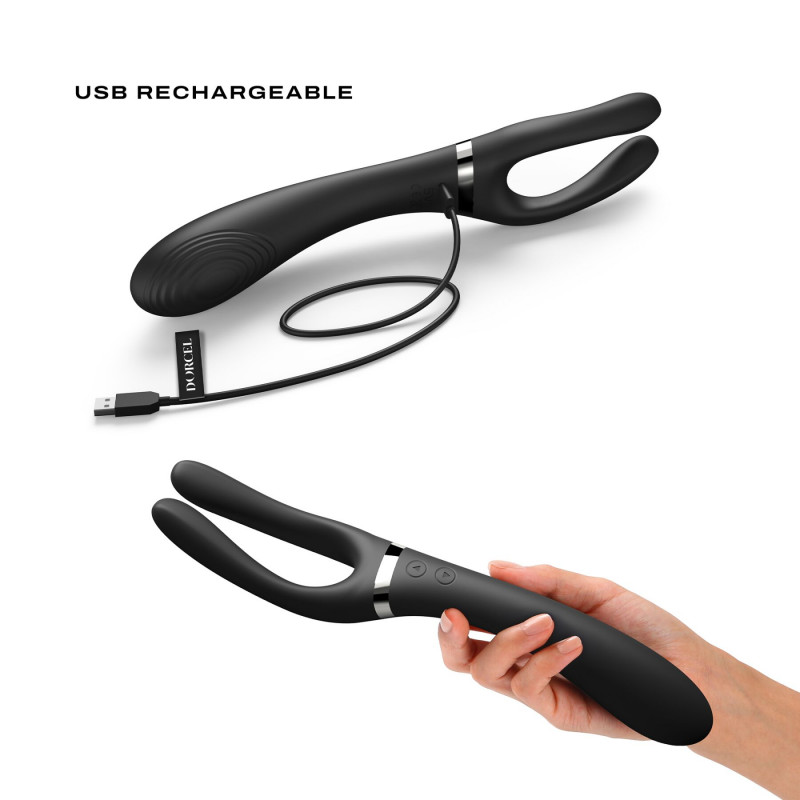 Текстура вібратора Dorcel INFINITE JOY Black – гладка силіконова поверхня, деталізація матеріалу