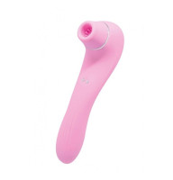 Вакуумний стимулятор з вібрацією Wooomy Smoooch Pink, 10х2 режимів