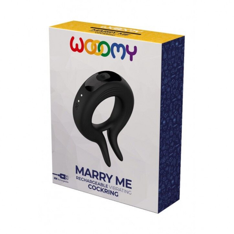 Детальний вигляд віброкільця Wooomy Marry Me, матеріал та форма