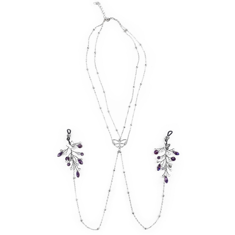 Прикраса для грудей Art of Sex Sensual Instinct - вид збоку, акцент на текстурі матеріалу