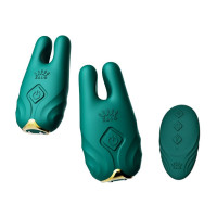 Смарт-вібратор для грудей Zalo Nave Turquoise Green з пультом ДК та керуванням через додаток