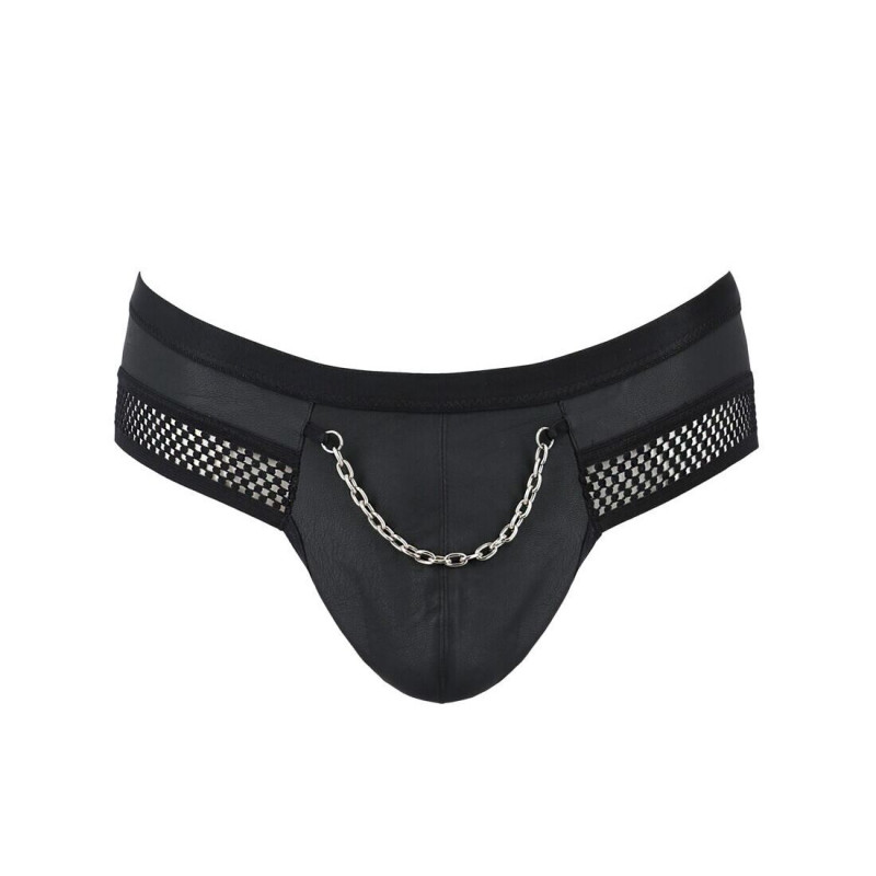 Упаковка чоловічих трусів Passion 030 SLIP TOM, чорні, екошкіра, розмір XXL/XXXL