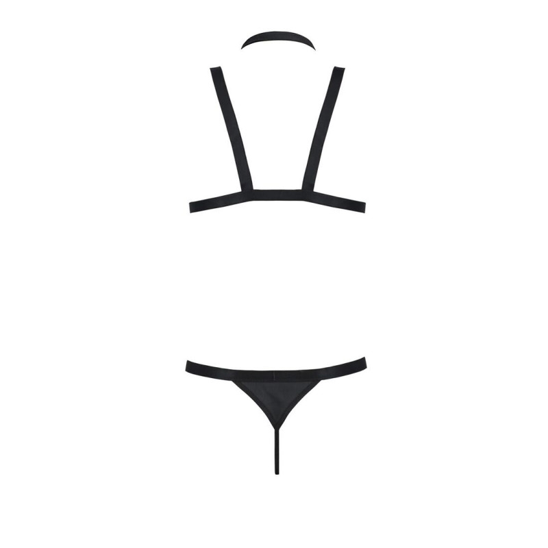 Чорні стринги з комплекту Passion ANDREW 039 SET, вид ззаду