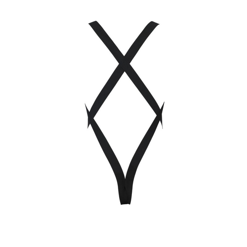 Чоловіче сітчасте боді Passion 040 LEON XXL/XXXL Black, фото на моделі (приблизне), як виглядає