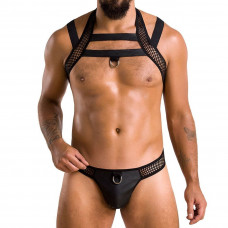 Комплект чоловічої білизни Passion JACOB 043 з кріпленнями L/XL Black — Keks-Hub