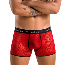 Чоловічі боксери Passion SHORT PARKER 046 L/XL Red прозорі сітка леопард — Keks-Hub
