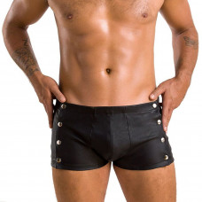 Чоловічі шкіряні боксери Passion SHORT DAVID 048 L/XL Black із заклепками — Keks-Hub