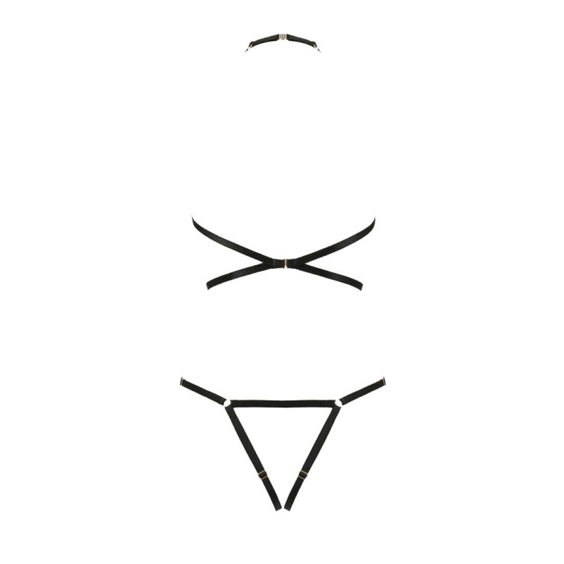 Жіноче боді-портупея Passion Exclusive Ivena XXL/XXXL, чорне - упаковка та брендинг