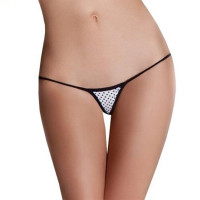 Жіночі мікростринги Passion MT019 мікрофібра One size білі