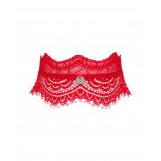 Чокер Obsessive Bergamore choker, червоний мереживний — Keks-Hub