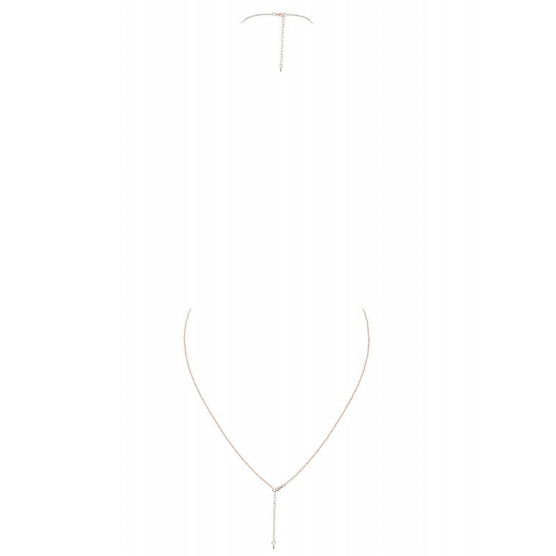 Макрозйомка ланцюжка для бюста Obsessive Bijou 901: дивовижна деталізація кулона-сови та ланцюжка