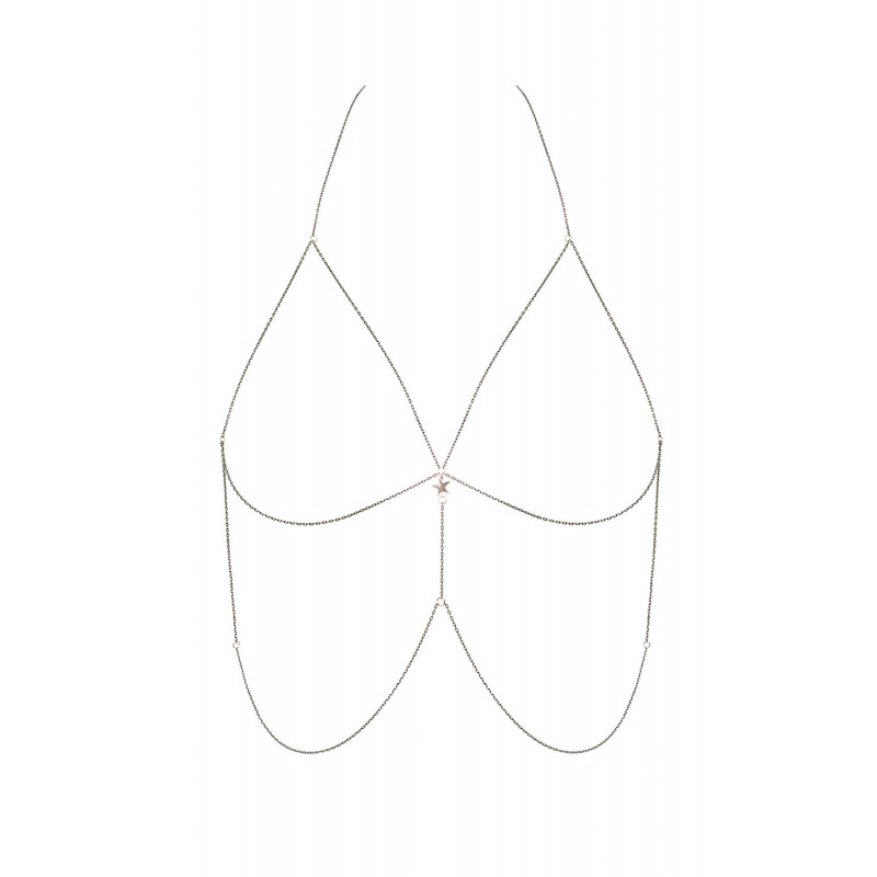 Ланцюжок для бюста Obsessive Bijou 902, демонстрація витонченої текстури металу