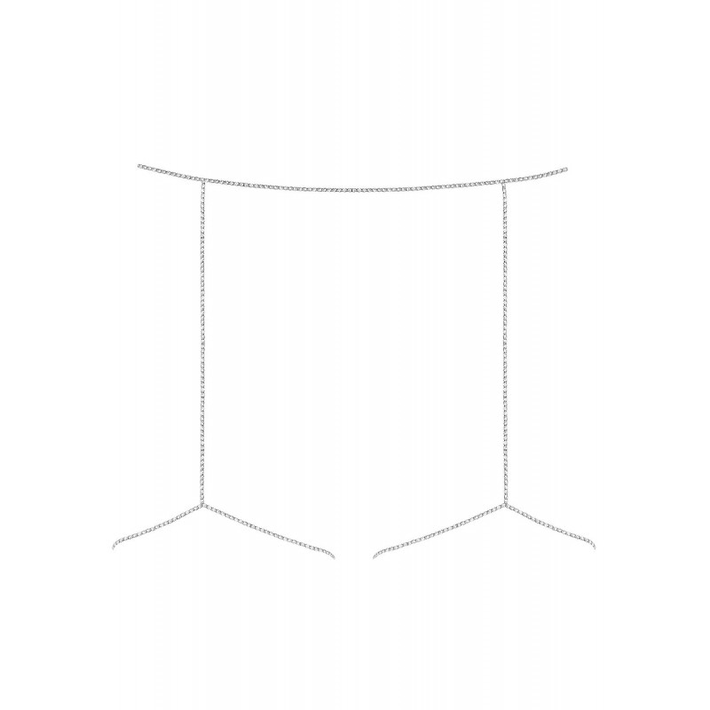 Гартери Obsessive Bijou 905, червоні, вид збоку, демонстрація кріплення