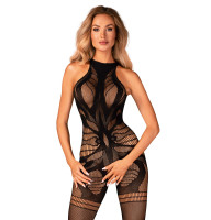 Сітчастий бодістокінг Obsessive G331 без рукавів S/M/L black з доступом