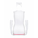 Текстура ткани и детали эротического костюма медсестры Obsessive Emergency dress S/M: нежный материал, отделка