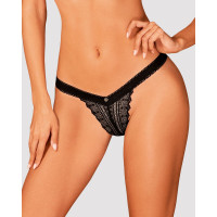 Кружевные трусики Obsessive Estiqua panties XS/S, black