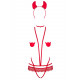 Упаковка еротичного костюма Obsessive Evilia teddy red S/M