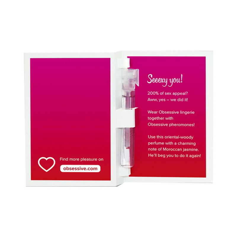 Пробник парфумів Obsessive Perfume Sexy 1 мл, вид збоку, демонструє об'єм рідини