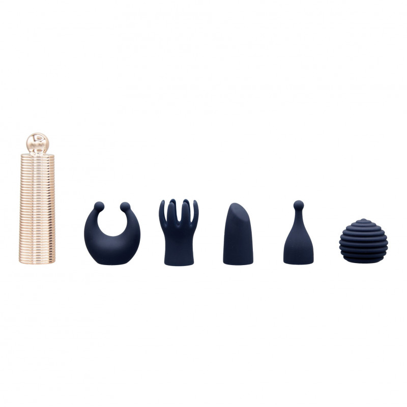 Вібромасажер Pillow Talk Secrets Desires Navy - вид збоку, демонструє його ергономічну форму