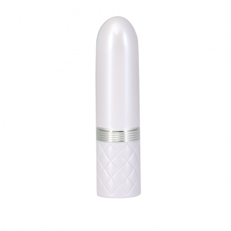 Рожевий вібратор Pillow Talk Lusty Luxurious Flickering Massager - вид збоку, демонстрація форми