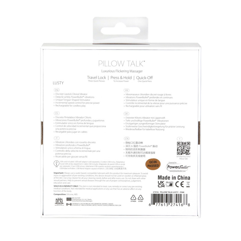 Вібратор Pillow Talk Lusty Luxurious Flickering Massager рожевий - використання в інтер'єрі