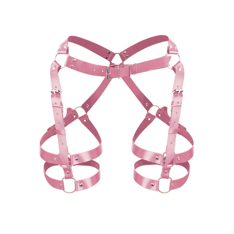 Упаковка гартерів Art of Sex Claire рожевих, натуральна шкіра, ідеально для подарунка