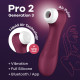 Satisfyer Pro 2 Generation 3 Liquid Air Connect App, вигляд збоку, демонстрація його ергономічної форми