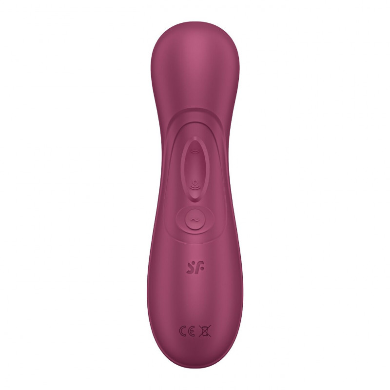 Satisfyer Pro 2 Generation 3 Liquid Air Connect App, демонструє його з акцентом на технічні деталі та кнопки управління