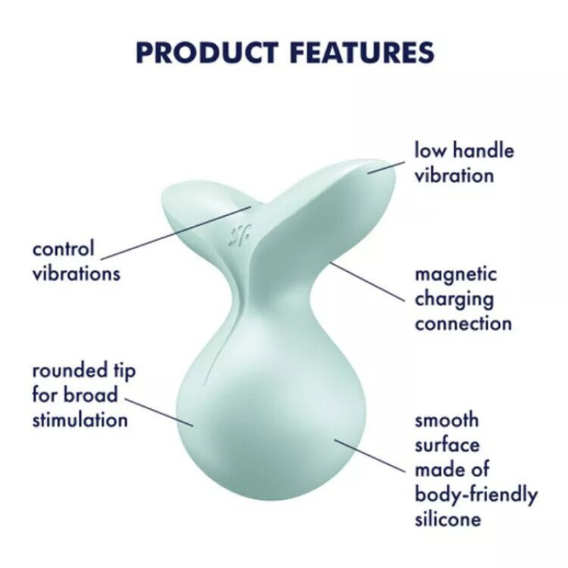 Комплектація мінівібромасажера Satisfyer Viva la Vulva 3 М'ятний (з аксесуарами)