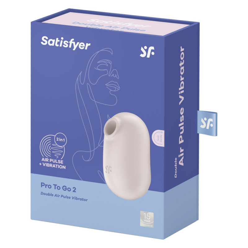 Satisfyer Pro To Go 2 Бежевий - режим роботи, демонстрація вібрацій
