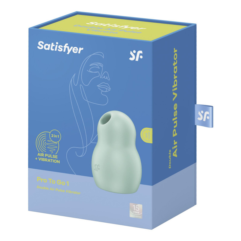 М'яка та приємна на дотик поверхня вакуумного стимулятора Satisfyer Pro To Go 1 Mint, що гарантує комфортне використання