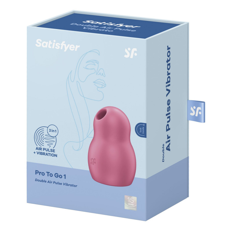 Вакуумний стимулятор Satisfyer Pro To Go 1 червоний – зручний розмір для подорожей та портативного використання