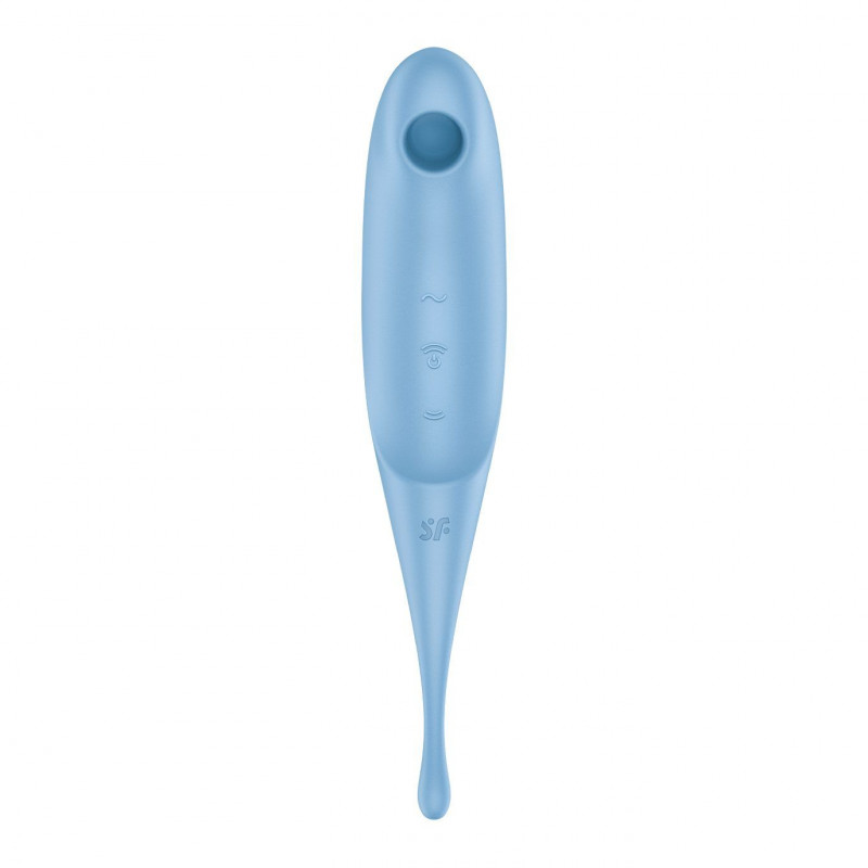 Satisfyer Twirling Pro Blue - вібратор для клітора, крупним планом, демонструє текстуру матеріалу