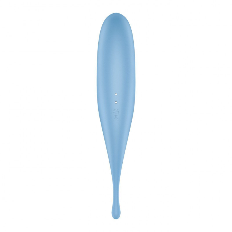 Упаковка вібратора Satisfyer Twirling Pro Blue, синій, з логотипом бренду