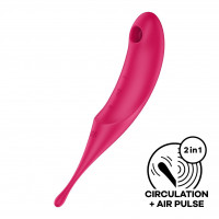 Вибратор для клитора Satisfyer Twirling Pro Red с вакуумной стимуляцией