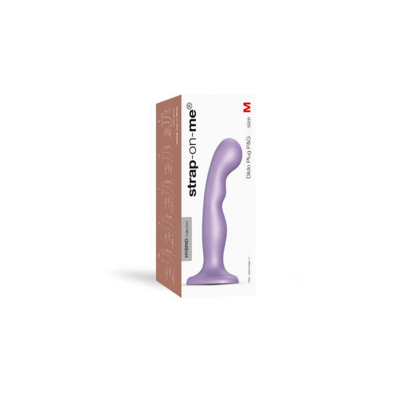 Насадка для страпона Strap-On-Me Dildo Plug Lilas Metallic M - демонстрація упаковки, яка гарантує дискретність доставки