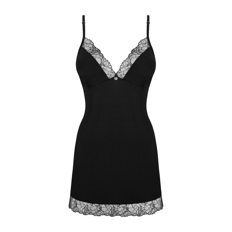 Червоні трусики Obsessive Bella Rou, вид спереду, з вишуканими мереживними елементами